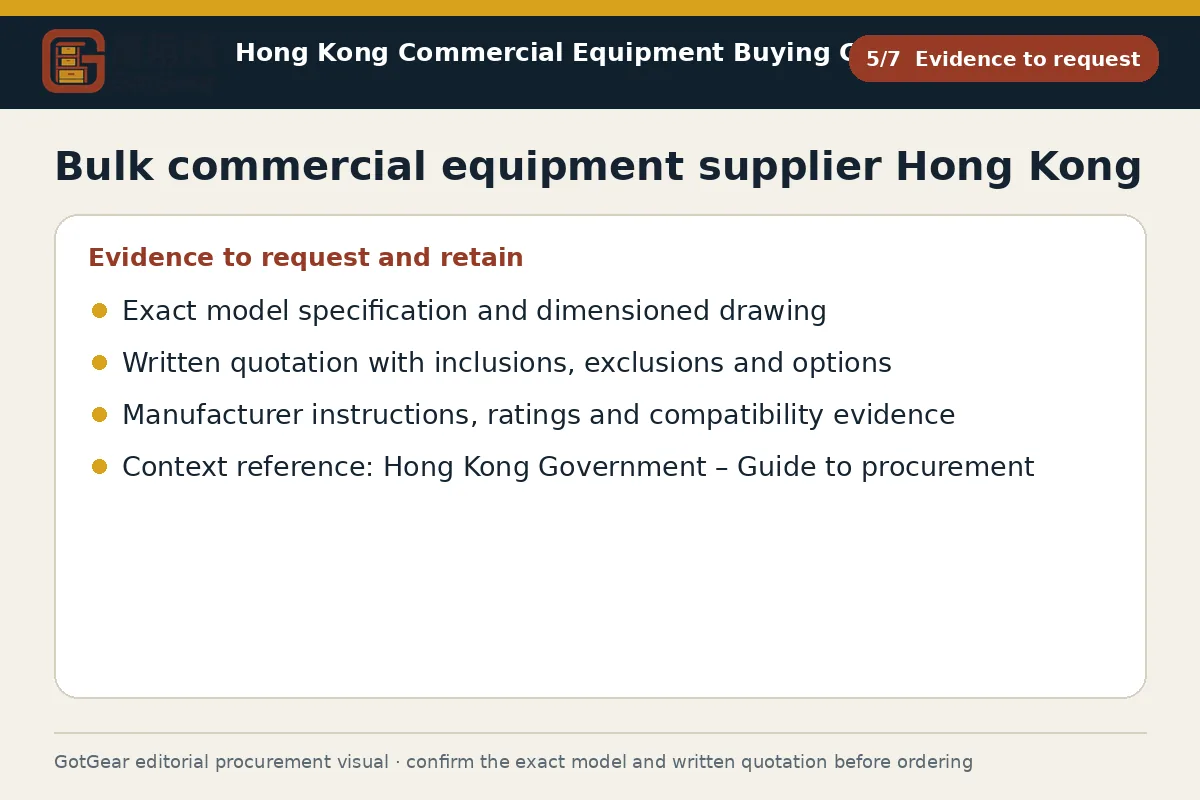 GotGear evidence to request procurement diagram for bulk commercial equipment supplier Hong Kong