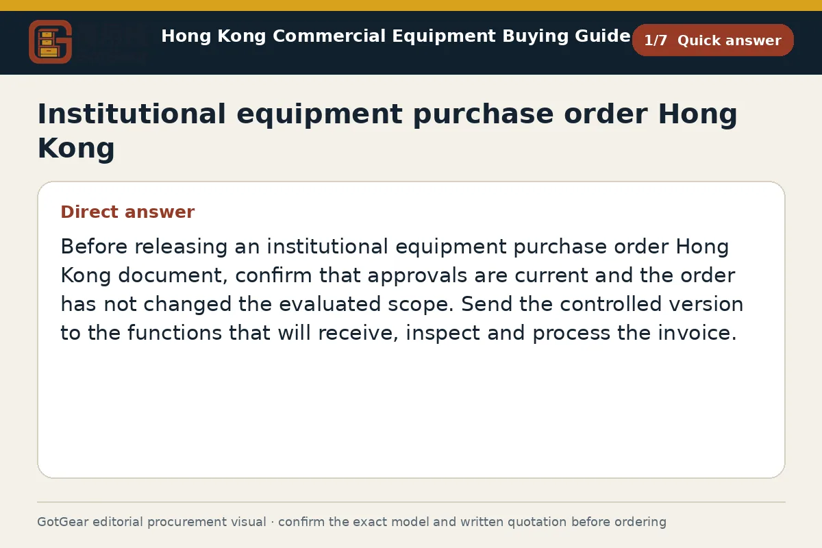 GotGear quick answer procurement diagram for institutional equipment purchase order Hong Kong