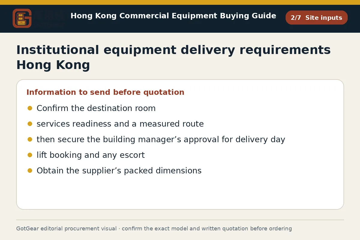 GotGear site inputs procurement diagram for institutional equipment delivery requirements Hong Kong