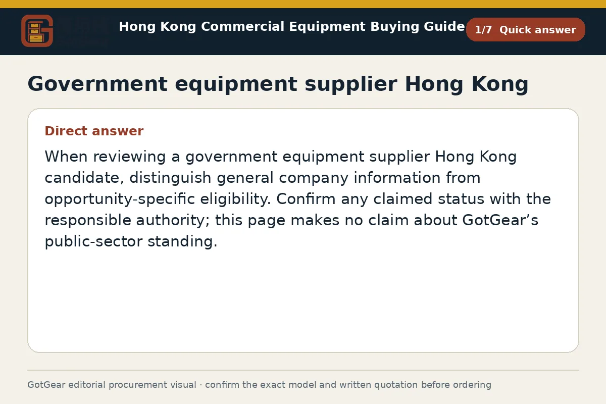 GotGear quick answer procurement diagram for government equipment supplier Hong Kong