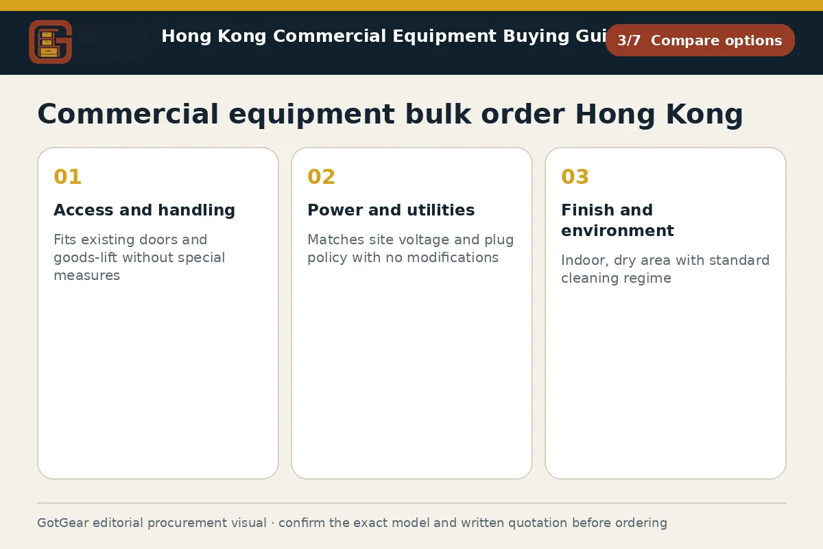 GotGear compare options procurement diagram for commercial equipment bulk order Hong Kong