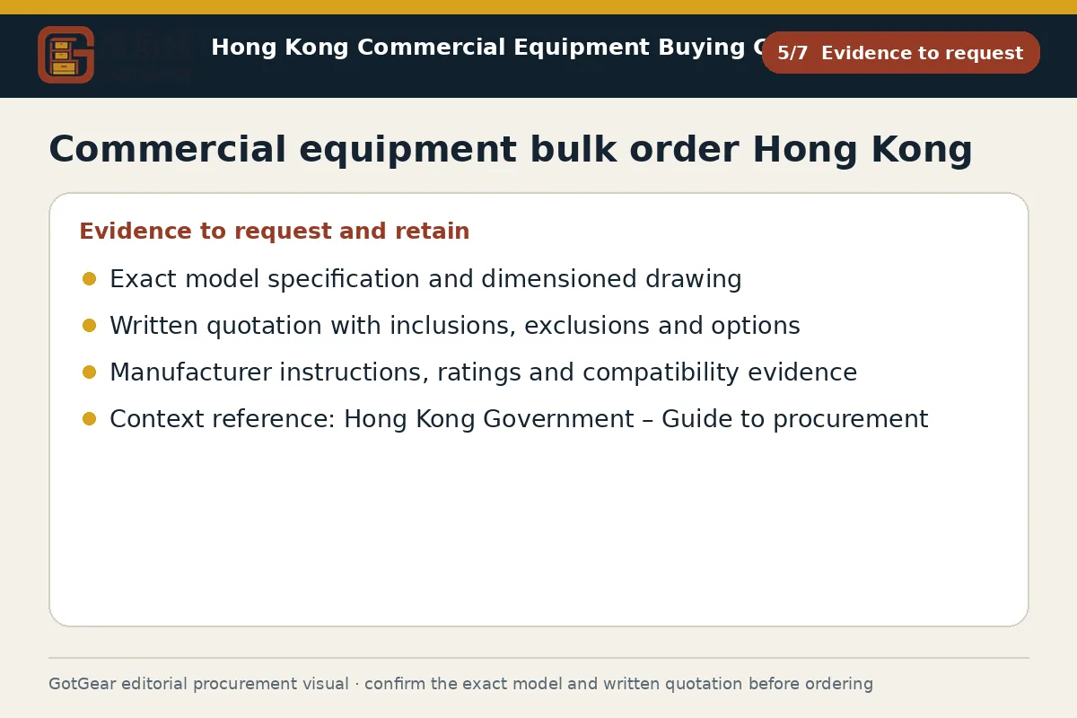 GotGear evidence to request procurement diagram for commercial equipment bulk order Hong Kong