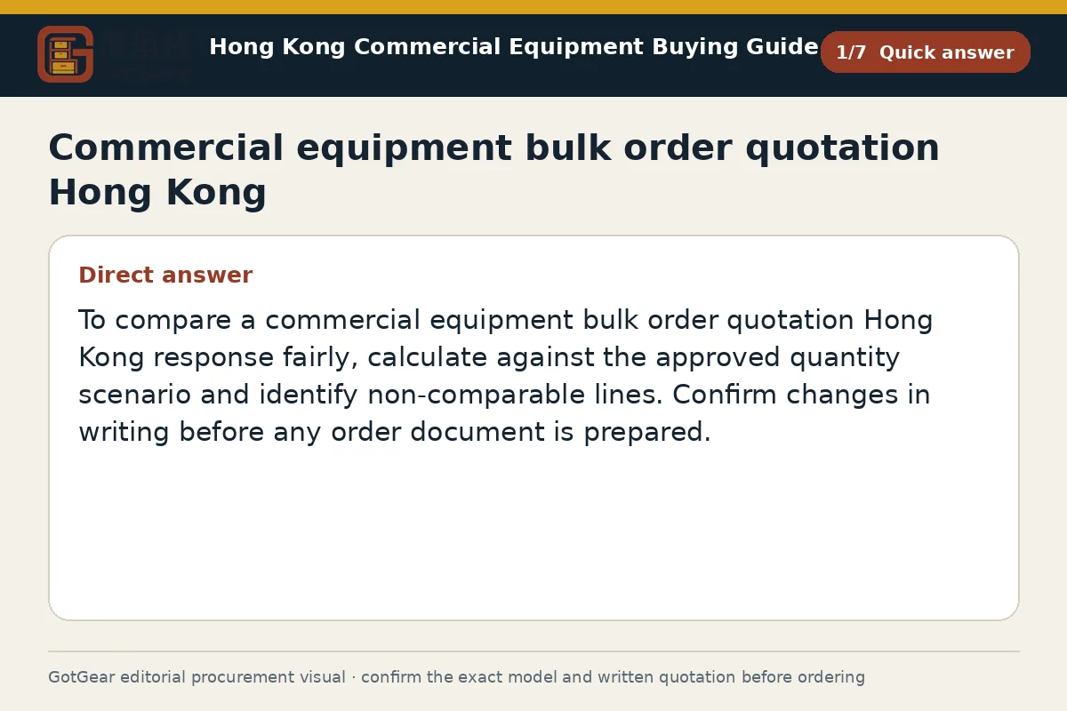 GotGear quick answer procurement diagram for commercial equipment bulk order quotation Hong Kong