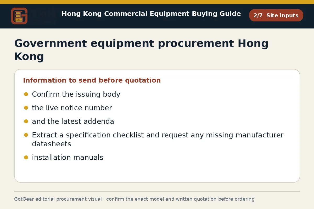 GotGear site inputs procurement diagram for government equipment procurement Hong Kong