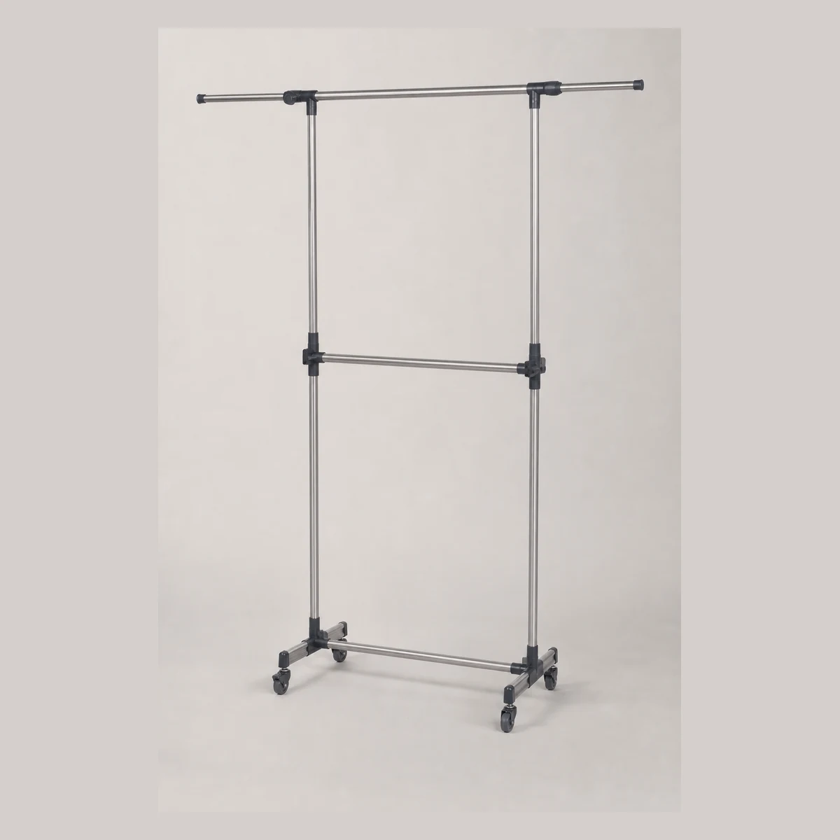 Single-rod double-layer telescopic clothes rack, model S9192, Hong Kong commercial equipment