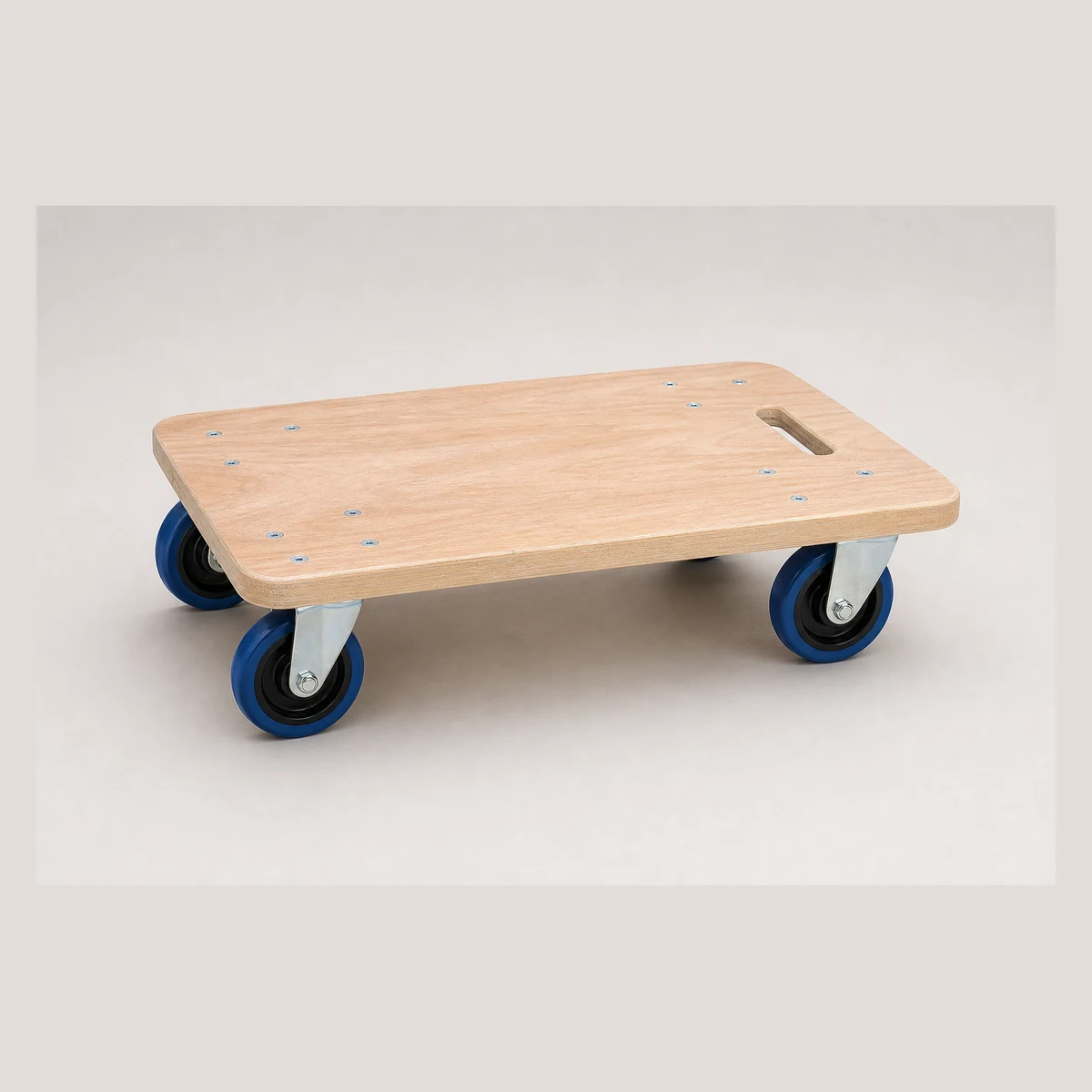 Blue-wheel wooden platform trolley, model S8932, Hong Kong commercial equipment