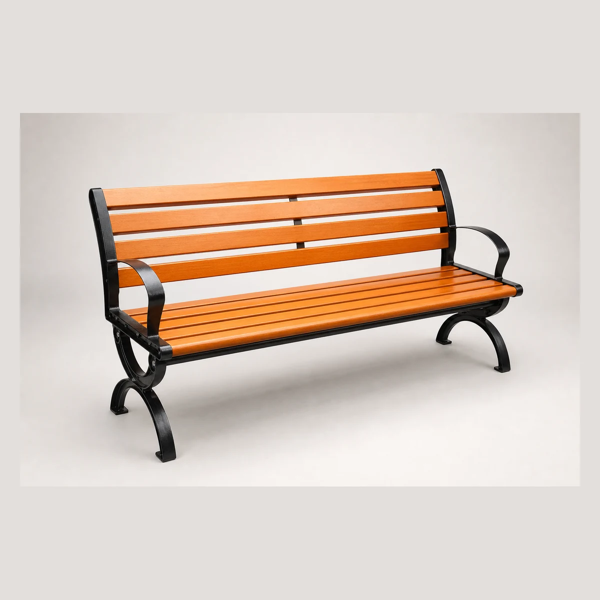 Wooden Bench with Backrest, model ZYY012, Hong Kong commercial equipment