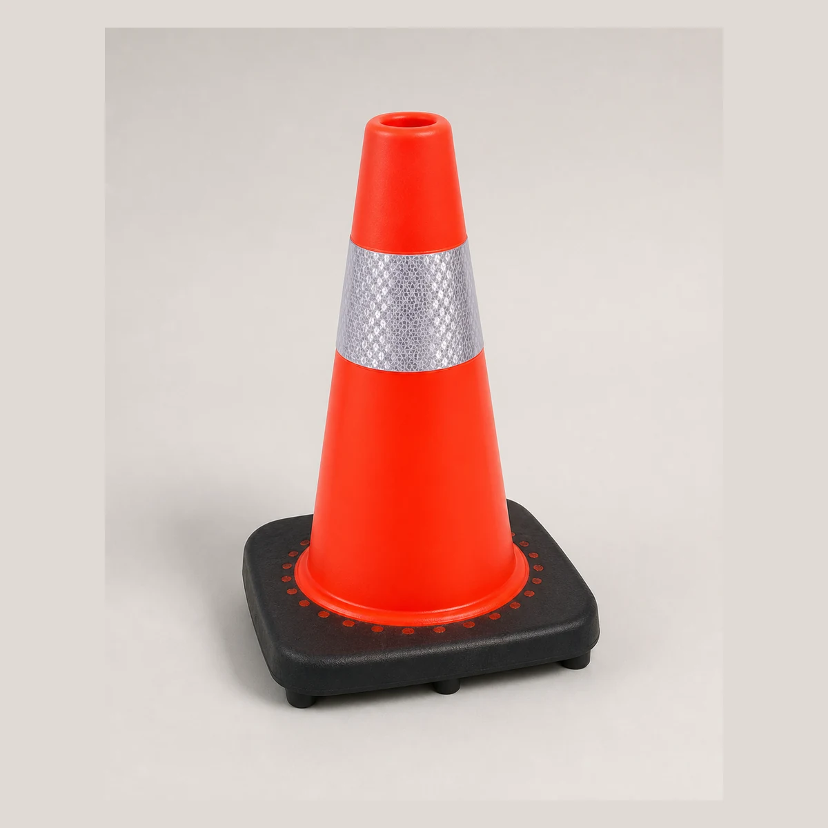 Traffic cone (black base, red body), model JA8702