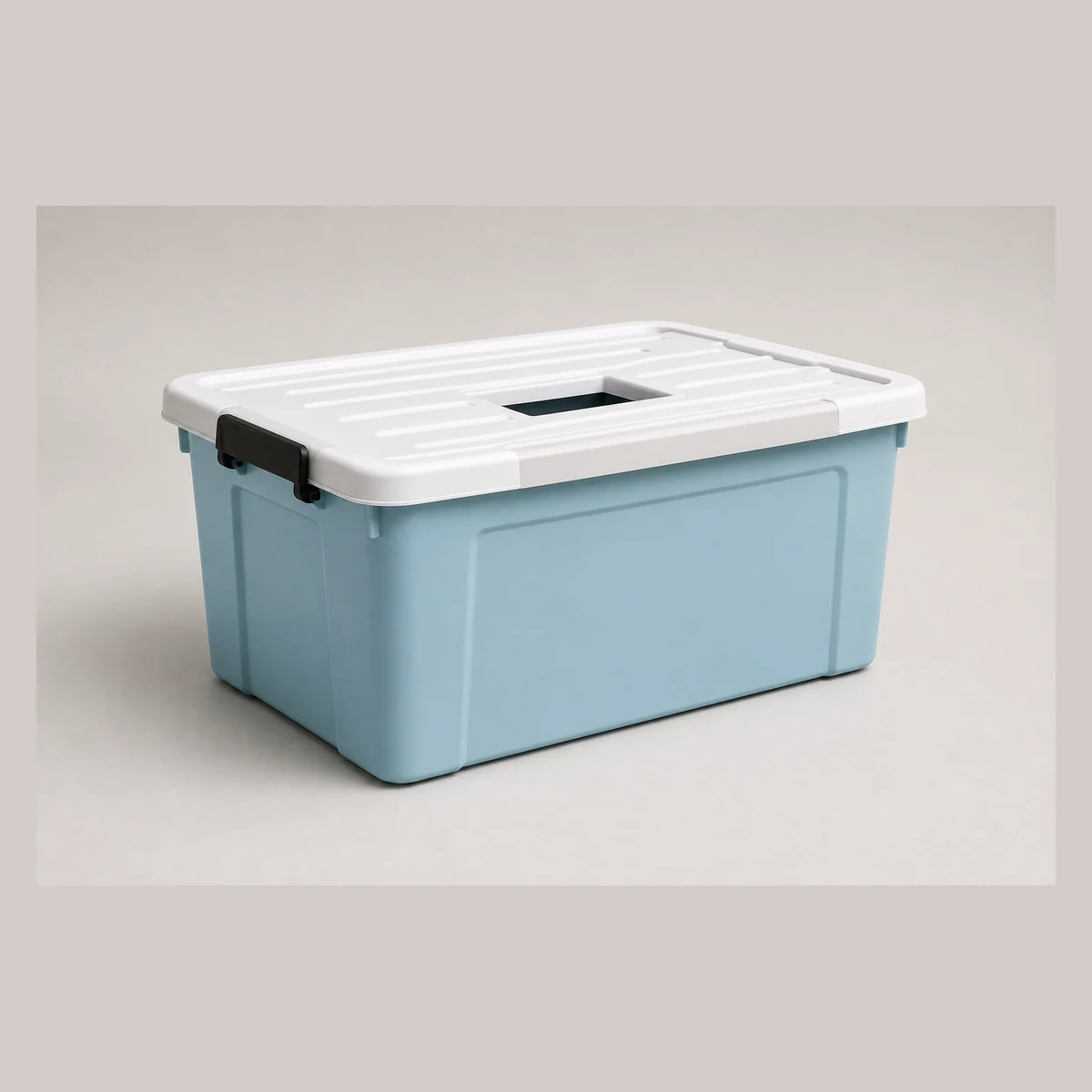 Blue Plastic Box with Handle, model JC2132, Hong Kong commercial equipment