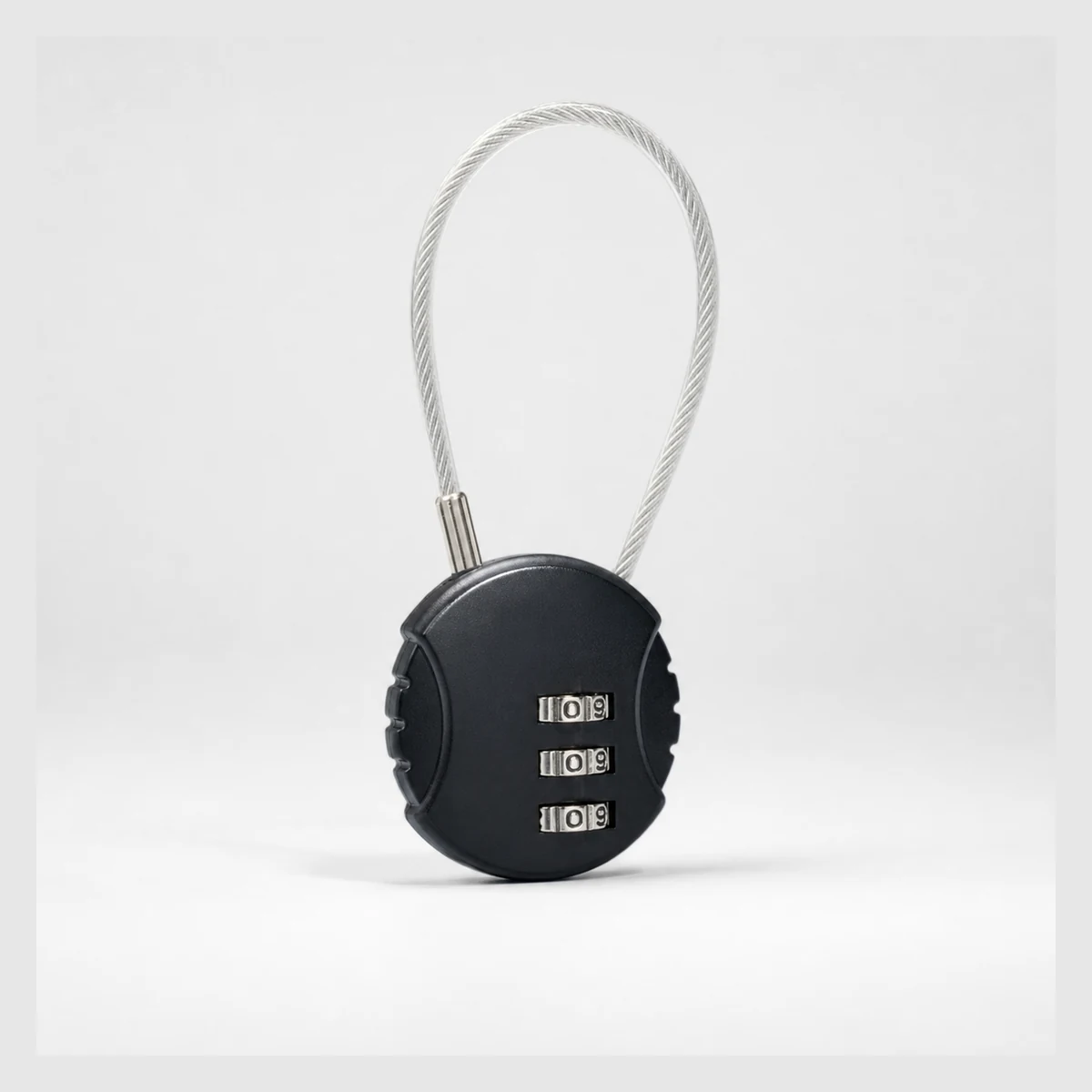 3-digit Combination Padlock Head with Steel Cable, model JB1009, Hong Kong commercial equipment