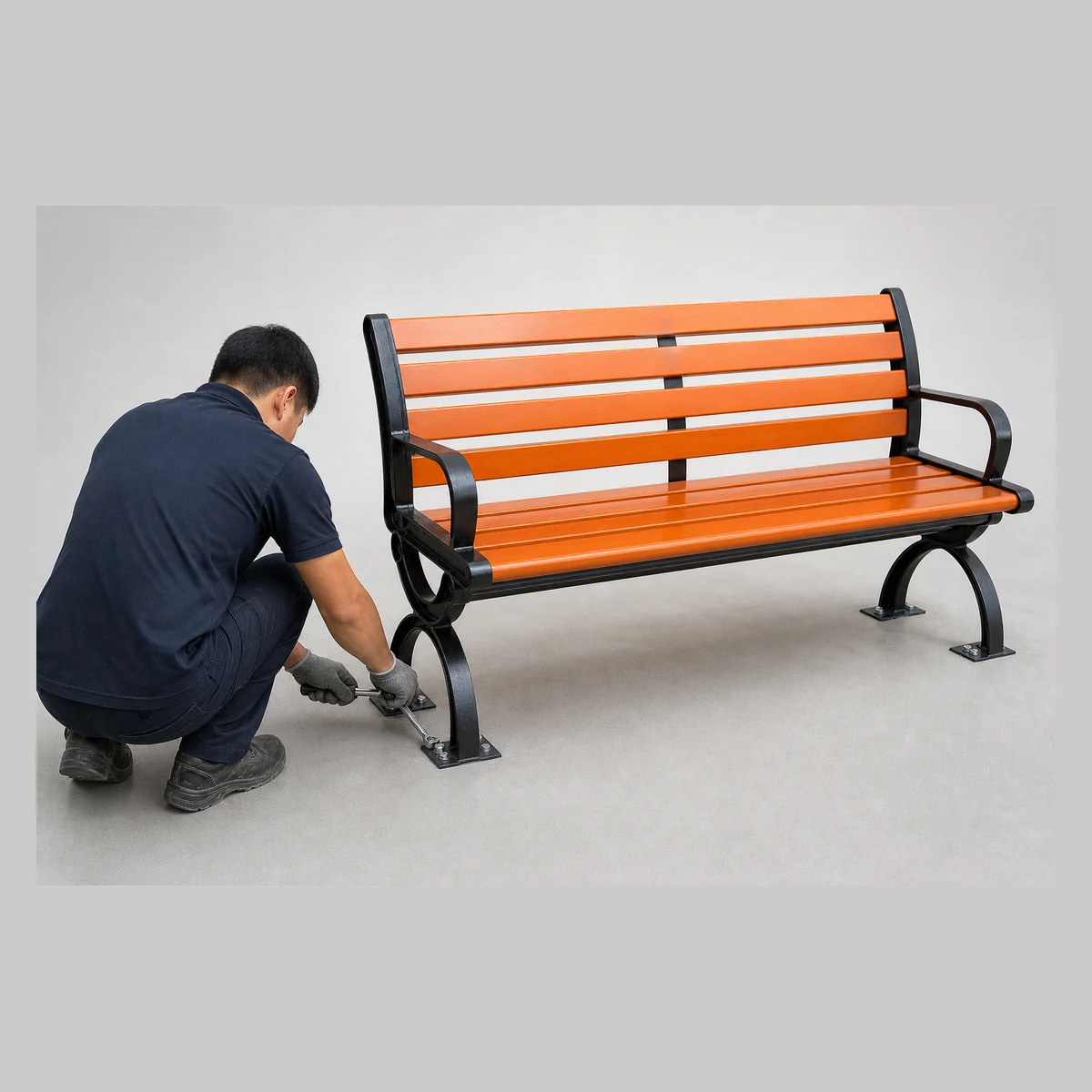 Park Bench Installation Service, TM0008, Hong Kong project service reference illustration