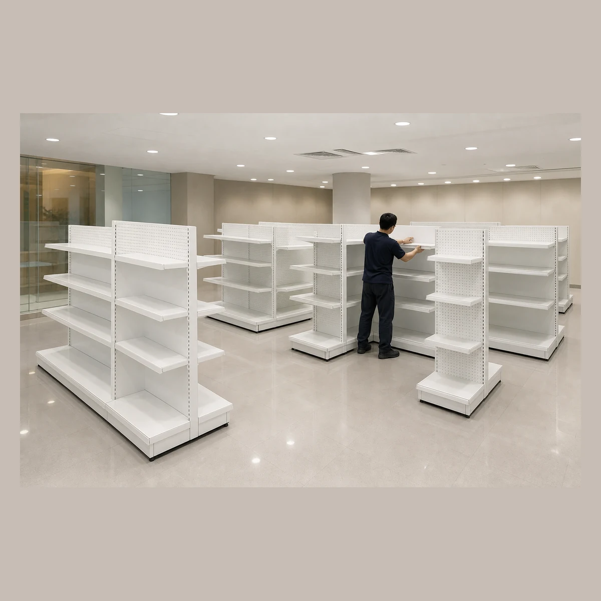 Supermarket Shelving Installation Service, SET0004, Hong Kong project service reference illustration