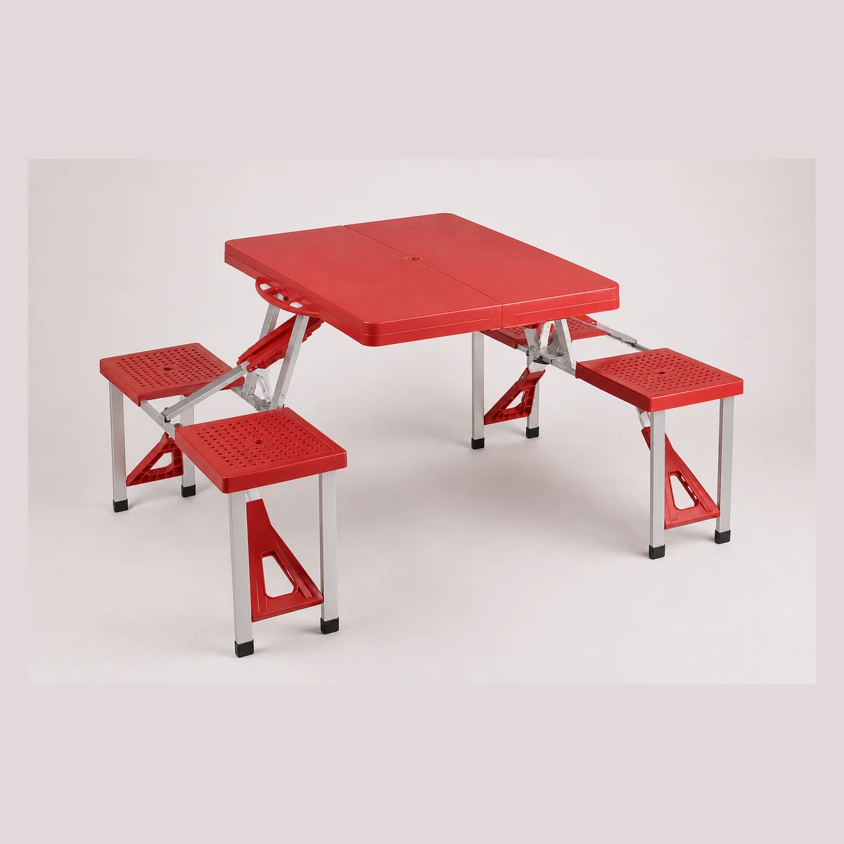 Outdoor folding table with attached seats, model S8522, Hong Kong commercial equipment