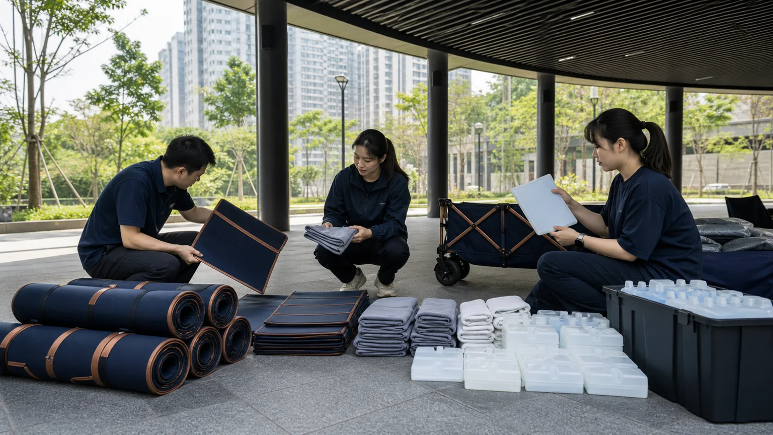 參考案例插圖：戶外降溫用品於香港商業場景的規劃情境